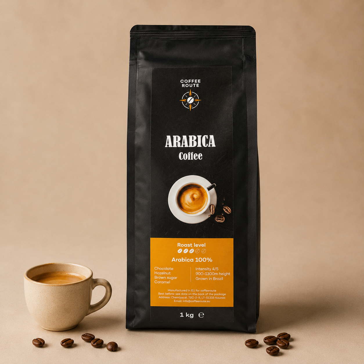 Kavos pupelės Arabica 100% Brazil, 1kg