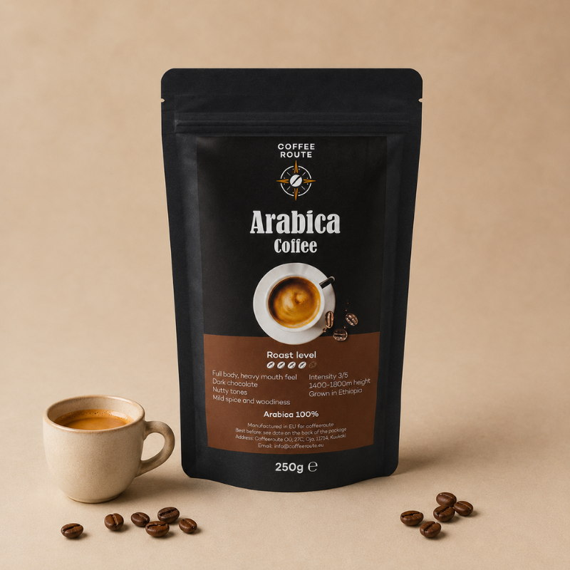 Kavos pupelės Arabica 100%, 250g