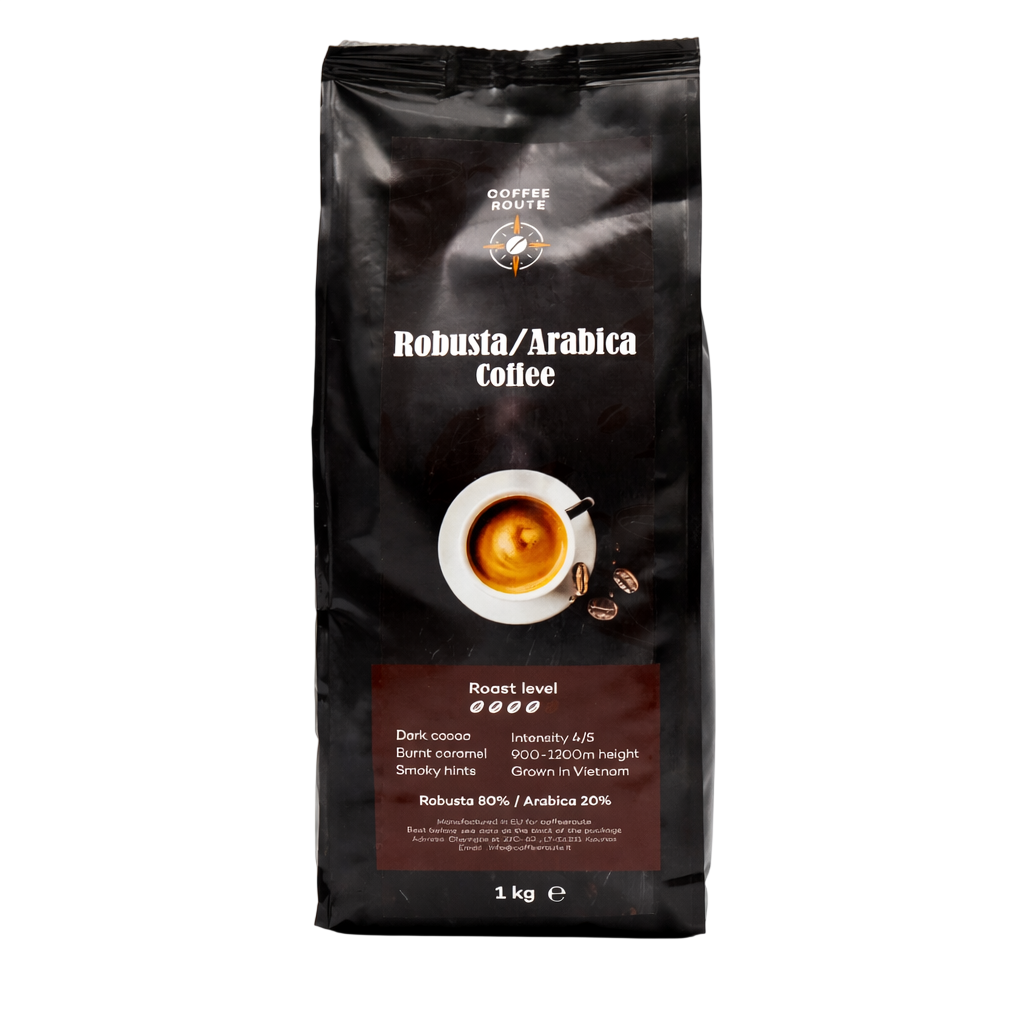 Kavos pupelės Robusta/Arabica, 1kg